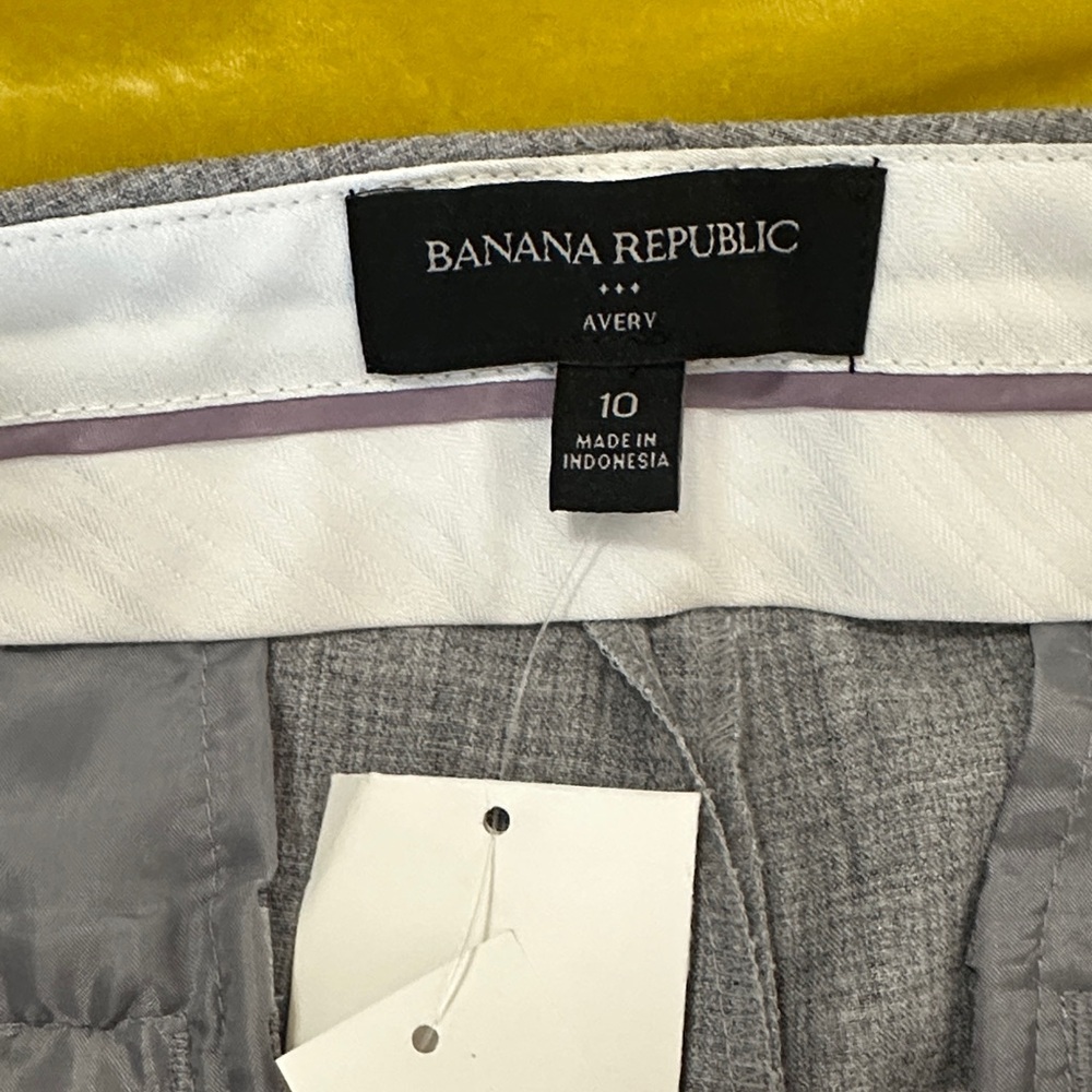 Banana Republic Avery Light Gray Ankle Trousers NWT Sz 10 - Picture 5 of 8